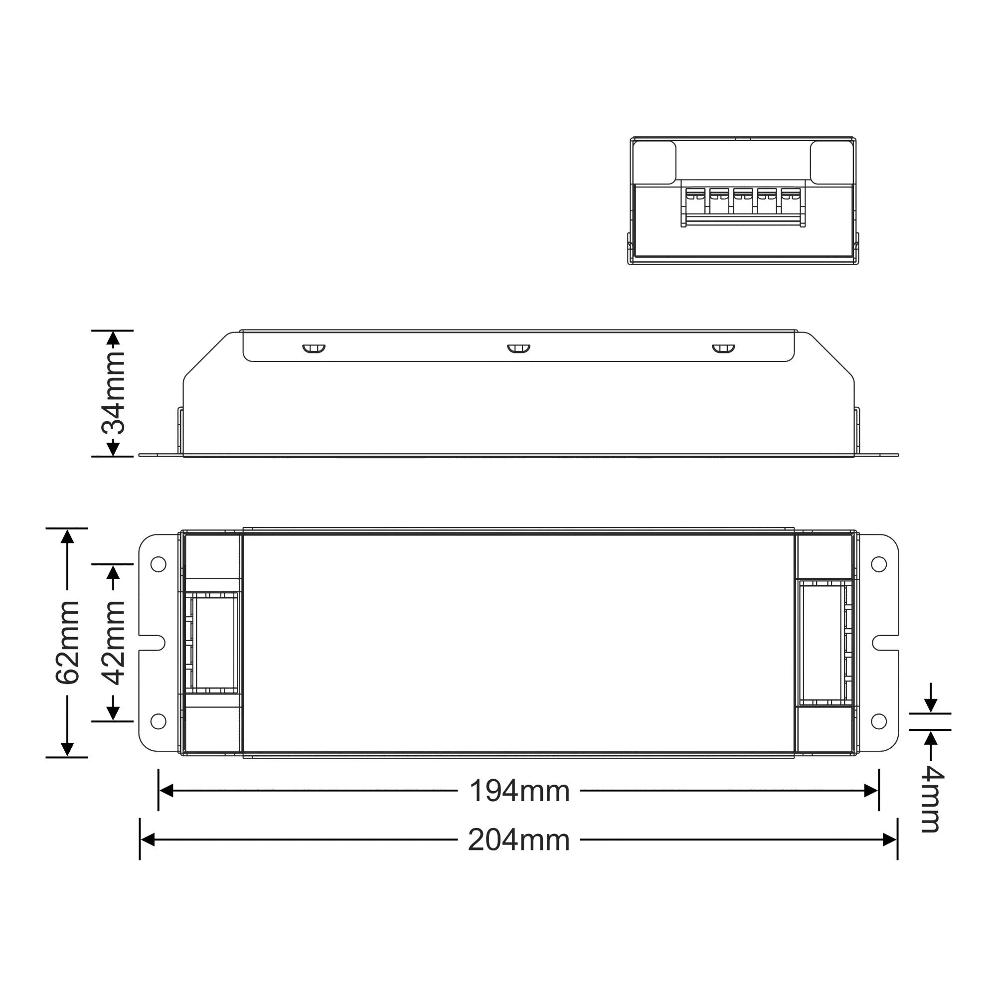 Triac/ELV Push Dim PWM 75W C. Voltage Dimmable Driver TD-75-24-E1M1  LTECH Triac Constant Voltage